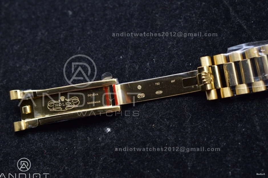 904L Weight) Diamond QF YG vr3255 with V5 Stick President 36 Best Steel Dial Gold DayDate on Bracelet Edition (Gain 0516
